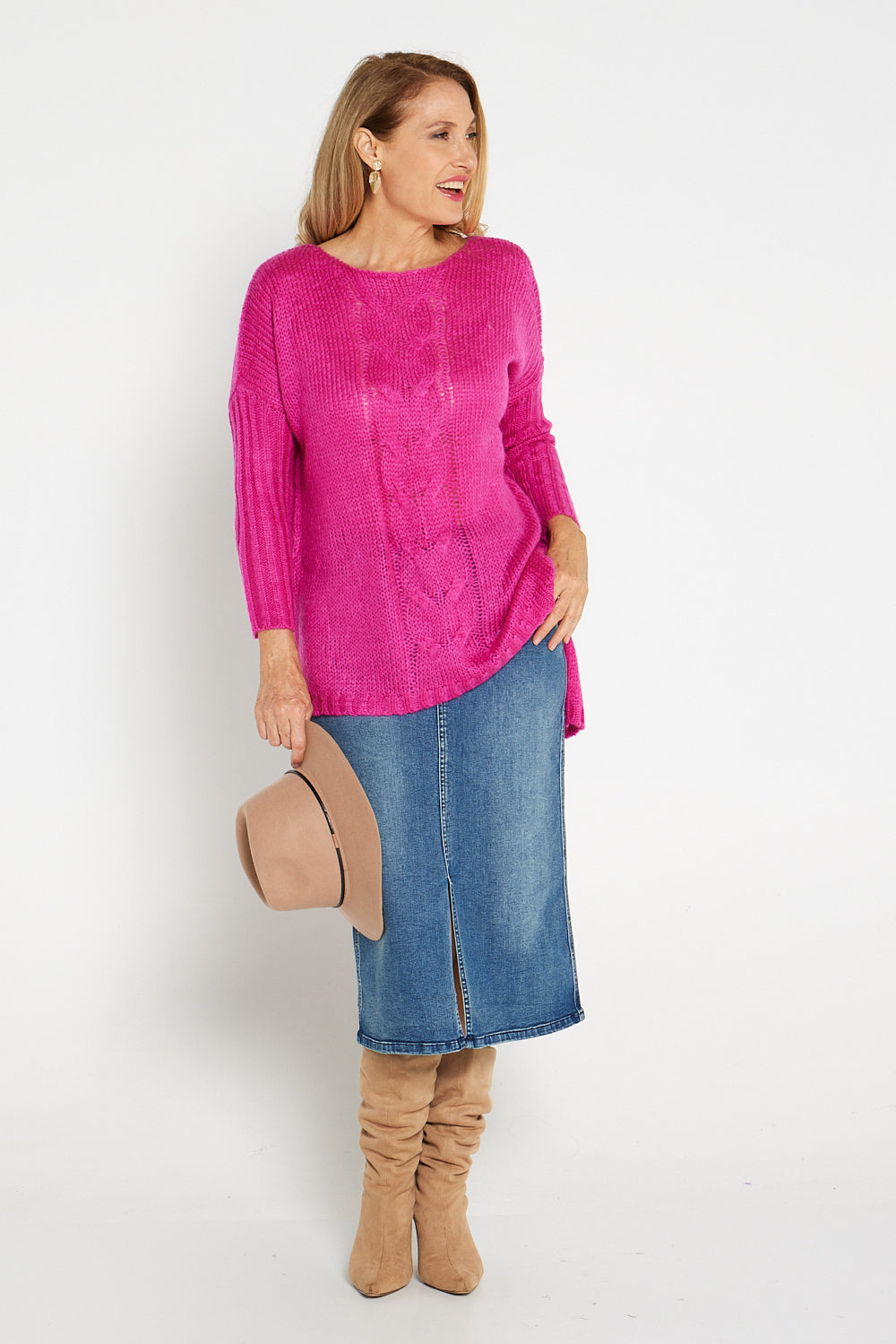 Hadley Denim Skirt - Mid Wash