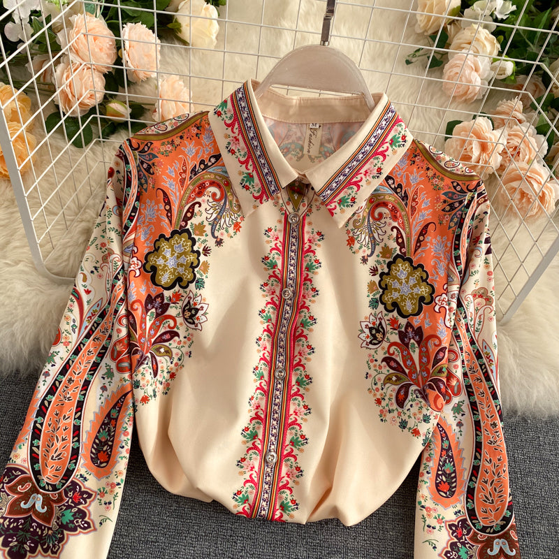 Retro Loose and Thin All-match Vacation Travel Shirt