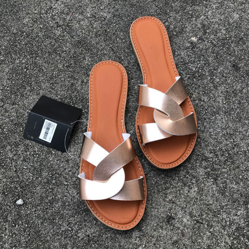 Spiral Cross Chic Slippers
