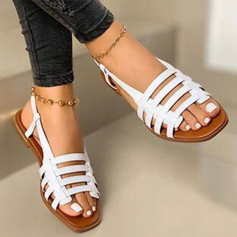 Gladiator Open Toe Flats Sandals
