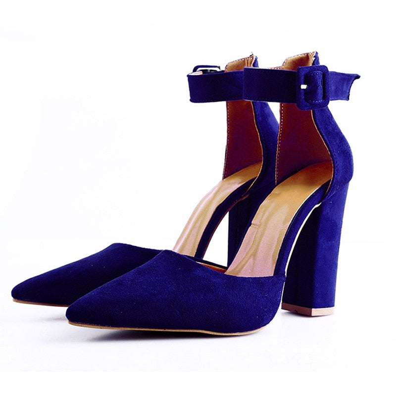 Strappy Pumps Platform Heels Ankle Strap Shoes