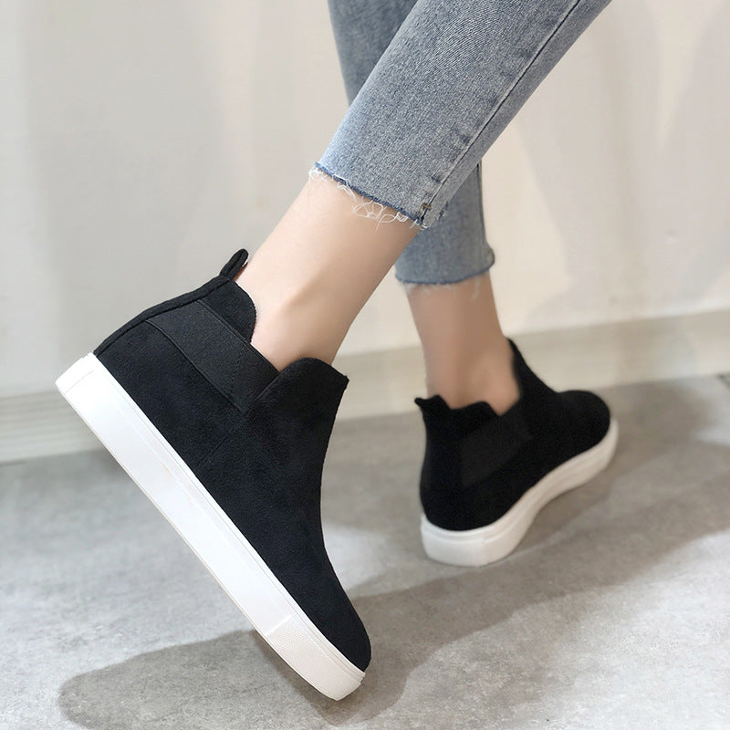 Print Suede Casual Round Toe Flats