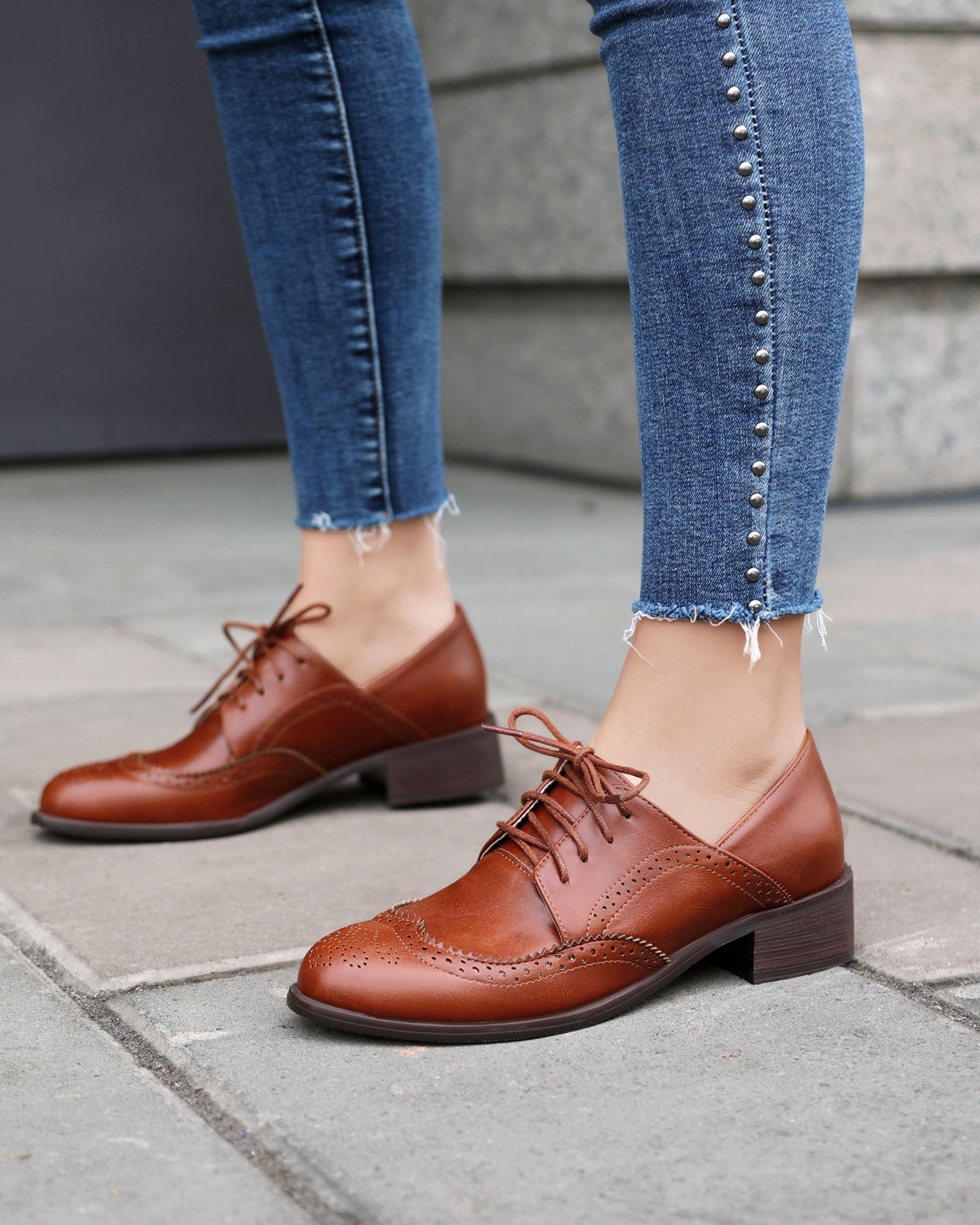 Business casual Lace-up Brogues Shoes