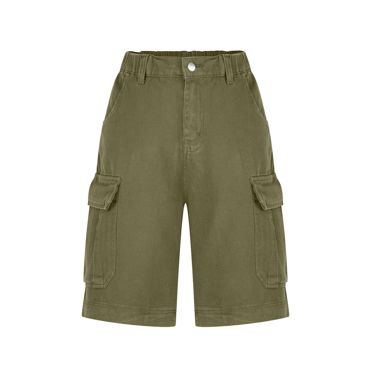 Mid-Rise Utility Cargo Shorts