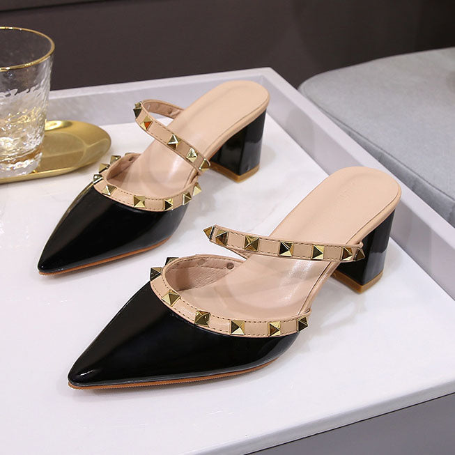 Summer rumba Studs heel Sandals