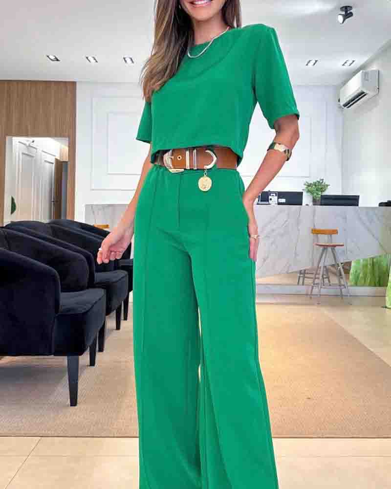 Casual Geometric Print Without Belt Halter Sleeveless Two Pieces(No Belt)