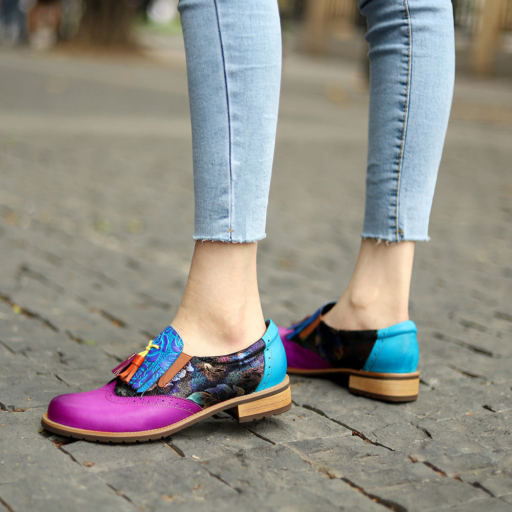 Wonderland Brogue Tassels Leather Shoes