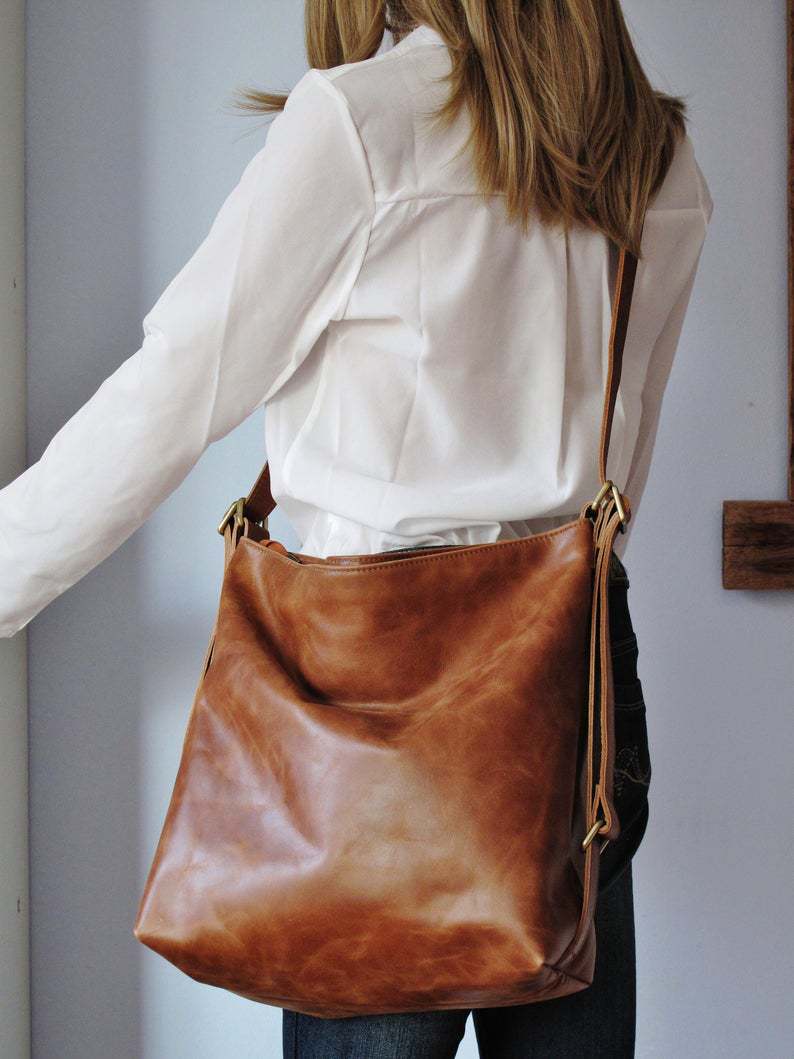 Vintage Waxed Leather Backpack