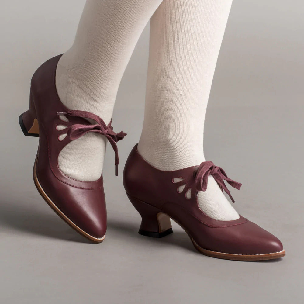 Mary Jane Hollow High Heel Lace-Up Sandals