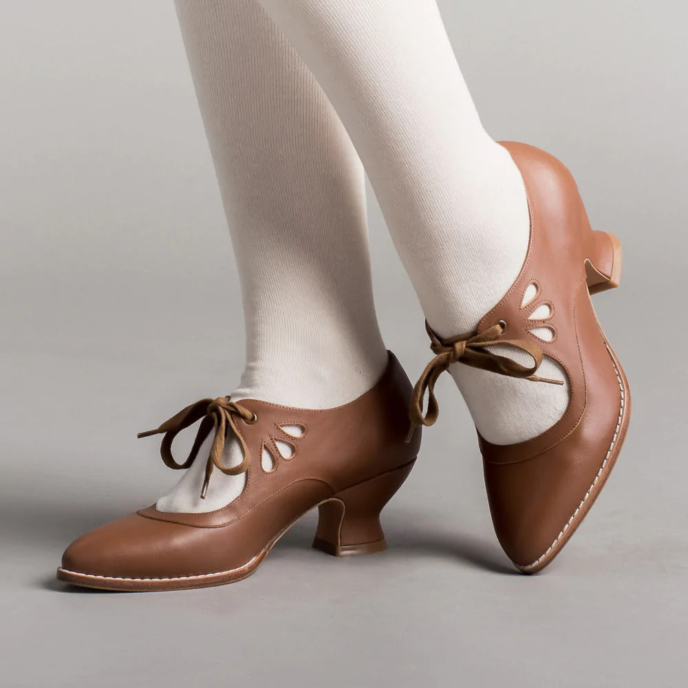 Mary Jane Hollow High Heel Lace-Up Sandals