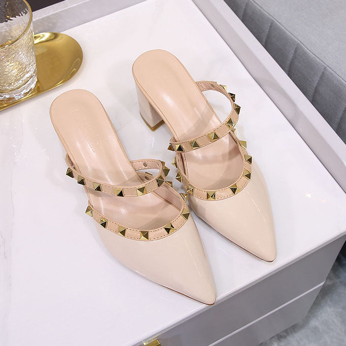 Summer rumba Studs heel Sandals