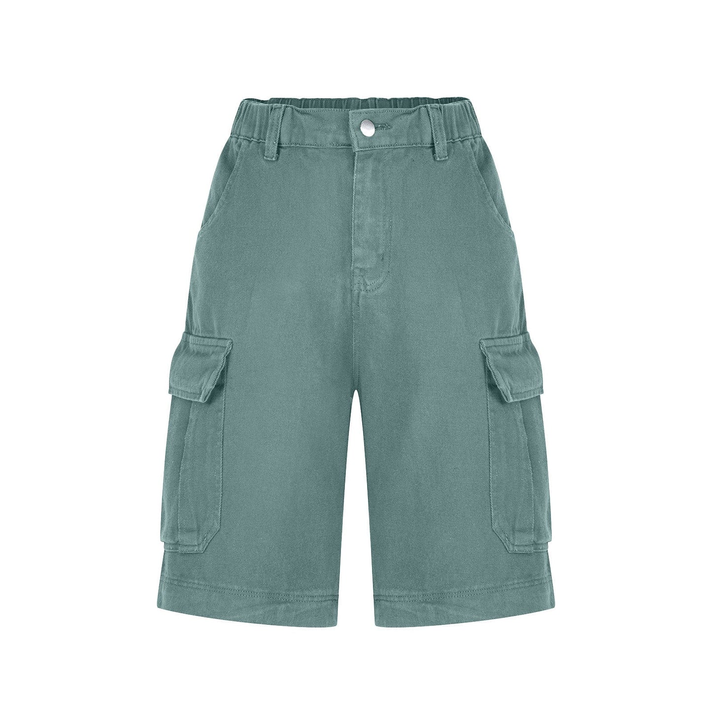 Mid-Rise Utility Cargo Shorts