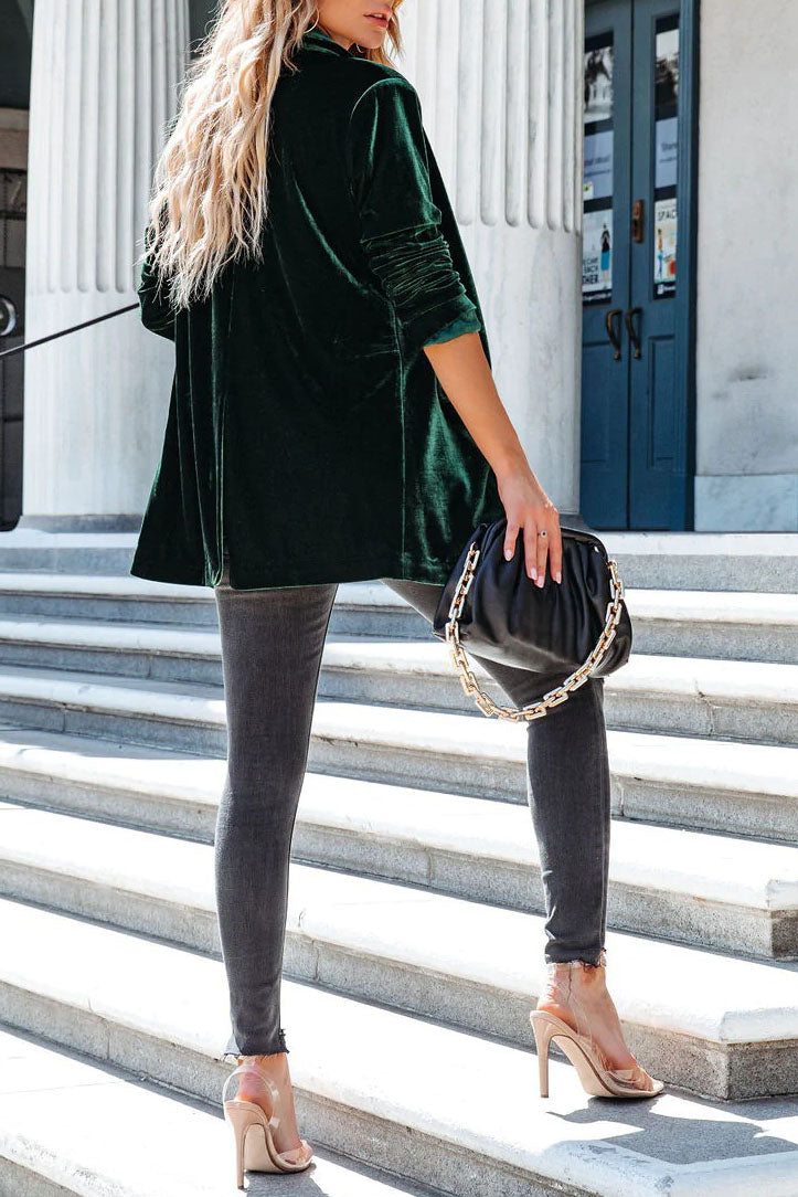 Don't Think Twice Velvet Cardigan Coat