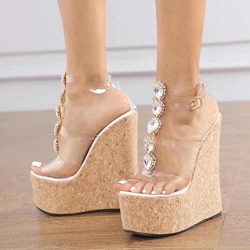 Paper Cuts And Roses Pump Sandals