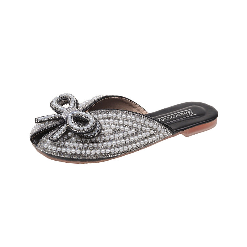 Women's Peep Toe Half For Summer Bowknot Sandals