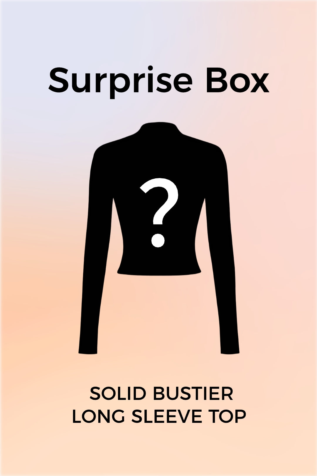 Surprise Box - Solid Bustier Long Sleeve Top