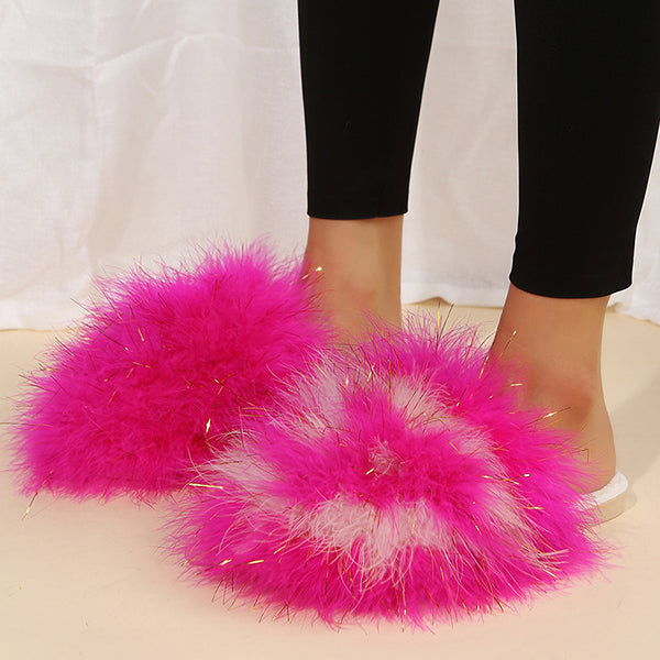 Comfy Candy Color Fuzzy Slippers