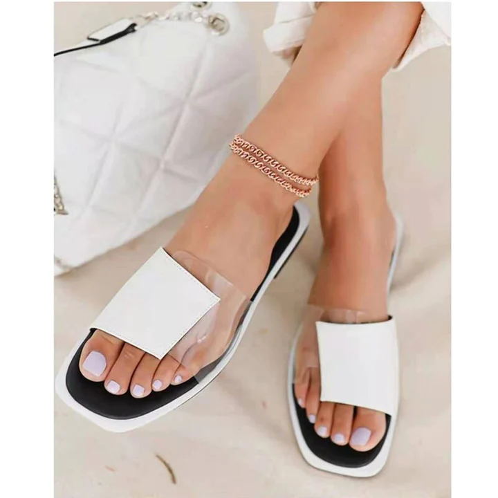 Women Sandals Open Toe Shoes Beach Slippers Flat Slide Sandals Summer Beach Travel Flip Flops Plus Size