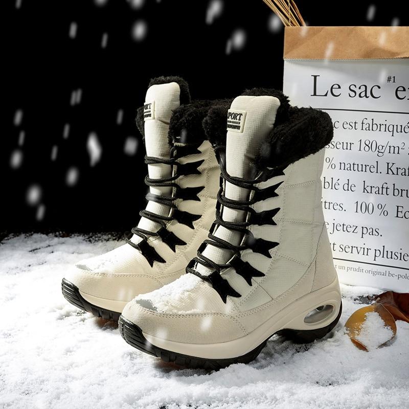 Winter Women Boots Warm Mid-Calf Snow Boots