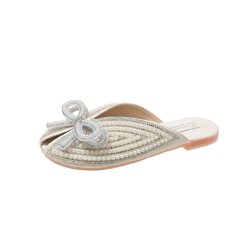 Women's Peep Toe Half For Summer Bowknot Sandals