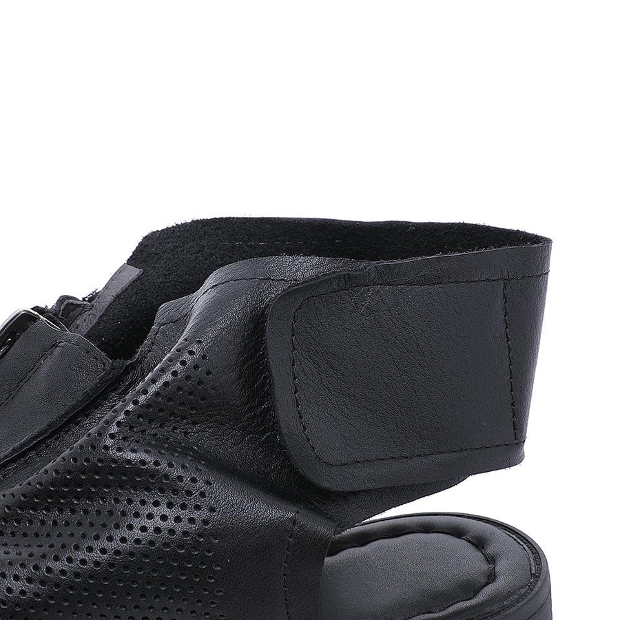 Leather Gladiator Sandals Peep Toe Retro Handmade Sandals Boots