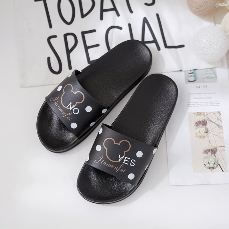 Women's Outdoor Cartoon Korean Indoor Home Thick Bottom Sandals