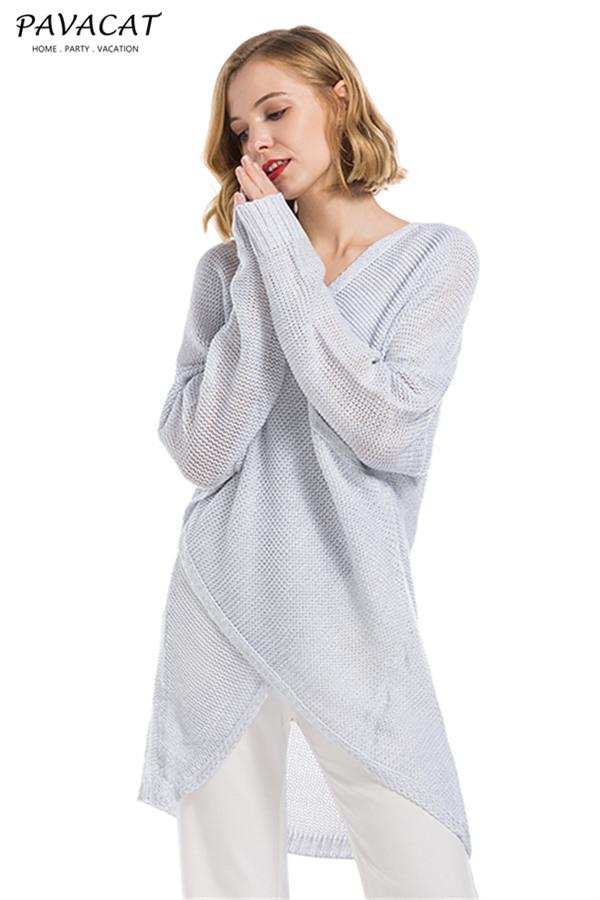 Casual V Neck Front Cross Weekend Sweater - Red