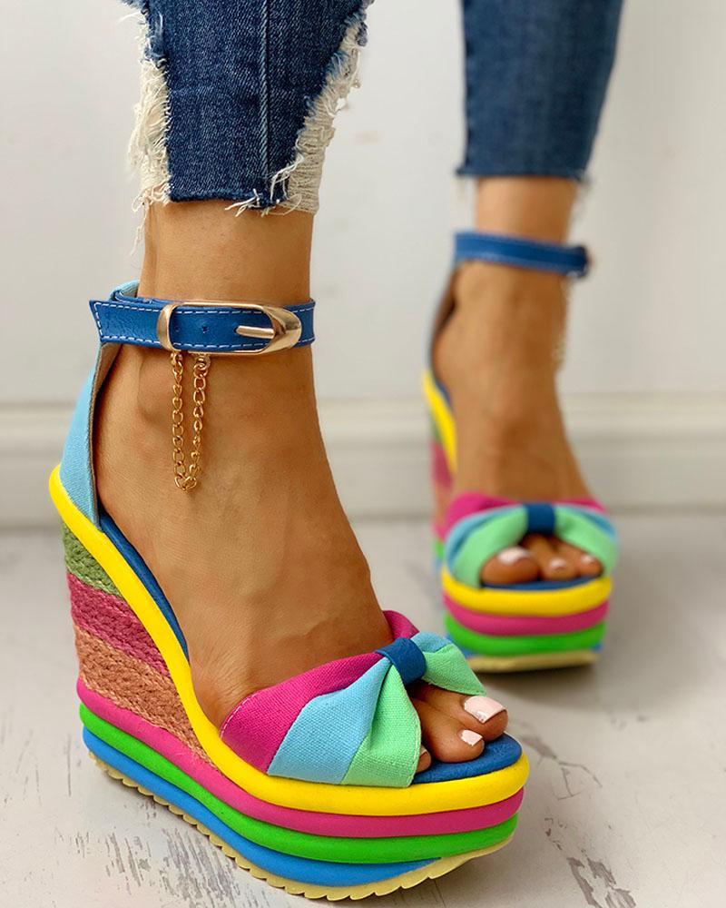 Colorful Leisure Wedges Sandals