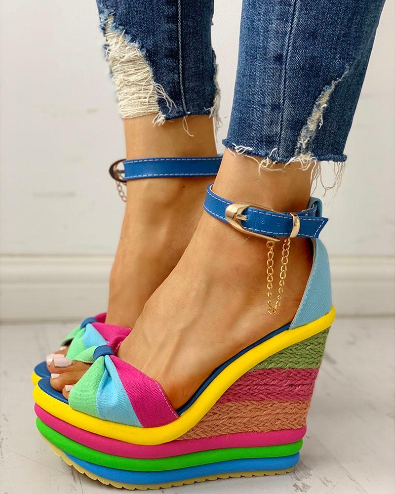 Colorful Leisure Wedges Sandals