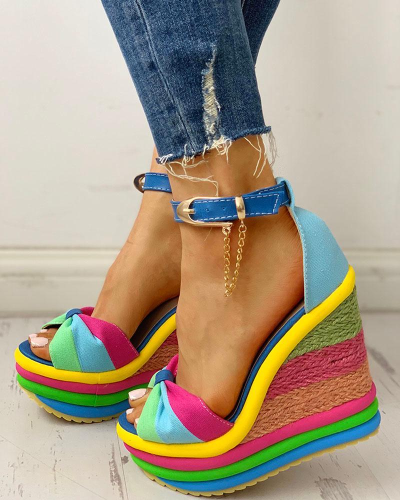 Colorful Leisure Wedges Sandals