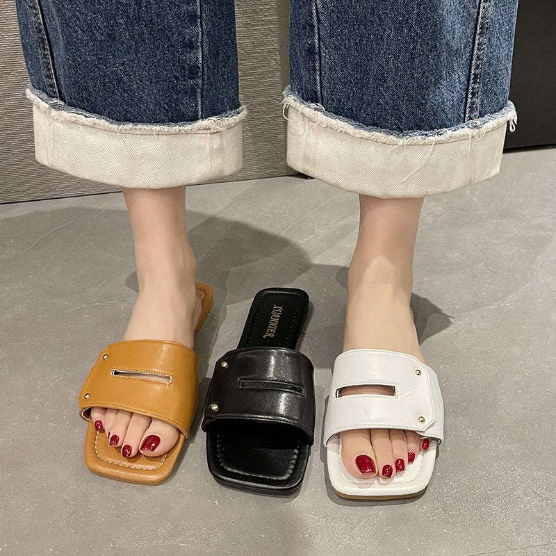 Women's Plus Size For Summer Wear Flat Flip-flops Sandals