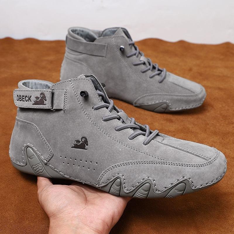 Italian Suede High Boots Handcrafted With Velcro 丨Special price limited time sale-FREE SHIPPING