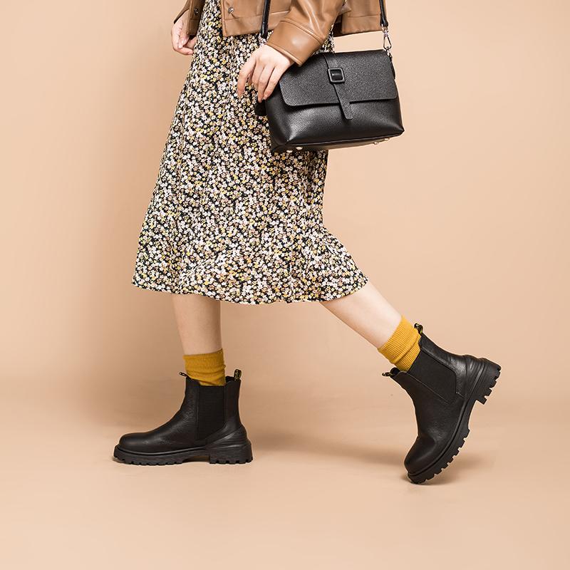 Leather Chelsea Boots Handmade Designer Ankle Boots Black/Coffee