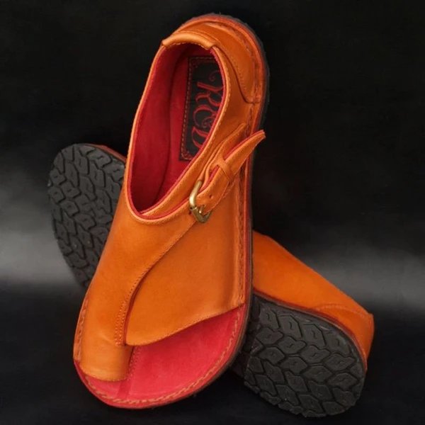 Women Casual Flat Heel Sandals Buckle Strap Open Toe Shoes