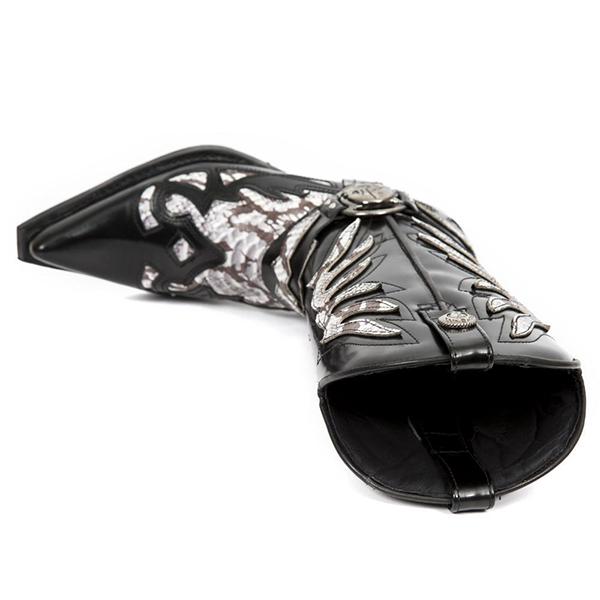 Men's Leather Snake Cowboy Boots