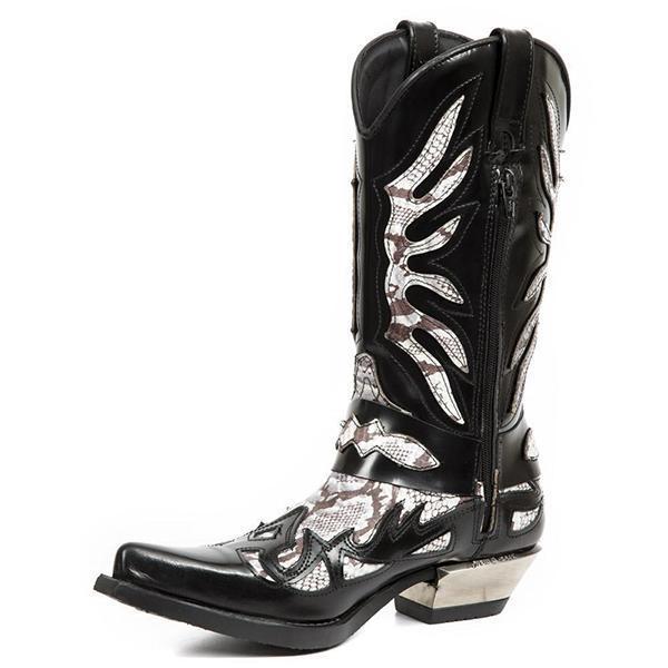 Men's Leather Snake Cowboy Boots