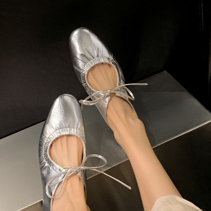 Subira Square Toe Block Heels Mary Jane Flats