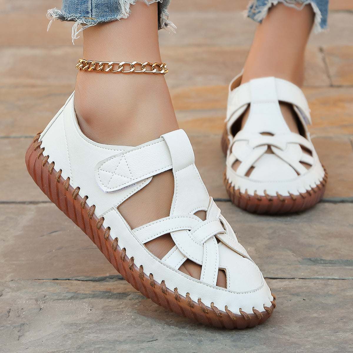 Women's Style Soft Sole Lightweight Mom Handmade Sandals