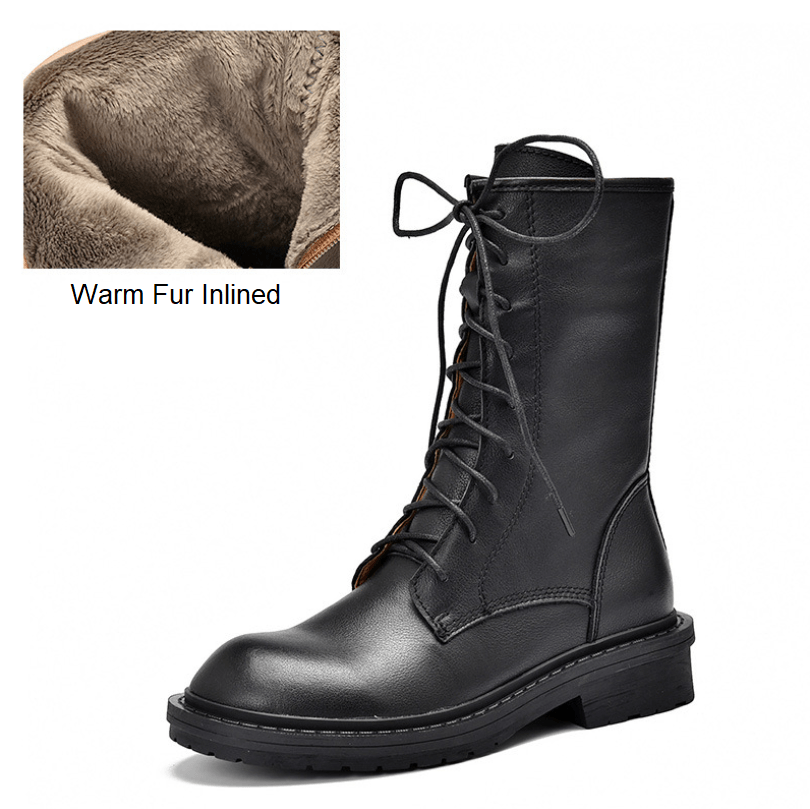 Retro Short Boots Women Handmade Genuine Leather Boots Biker Boots Brown