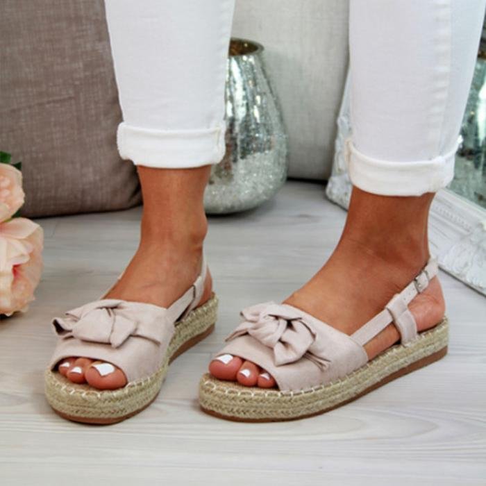 Espadrille Platform Buckle Sandals