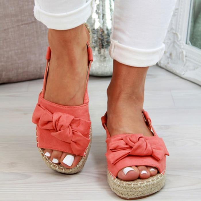 Espadrille Platform Buckle Sandals
