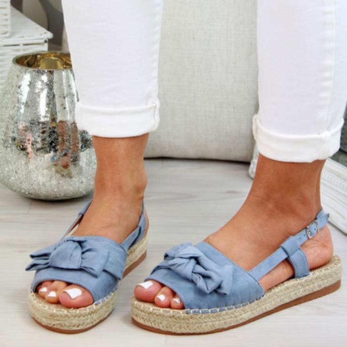 Espadrille Platform Buckle Sandals