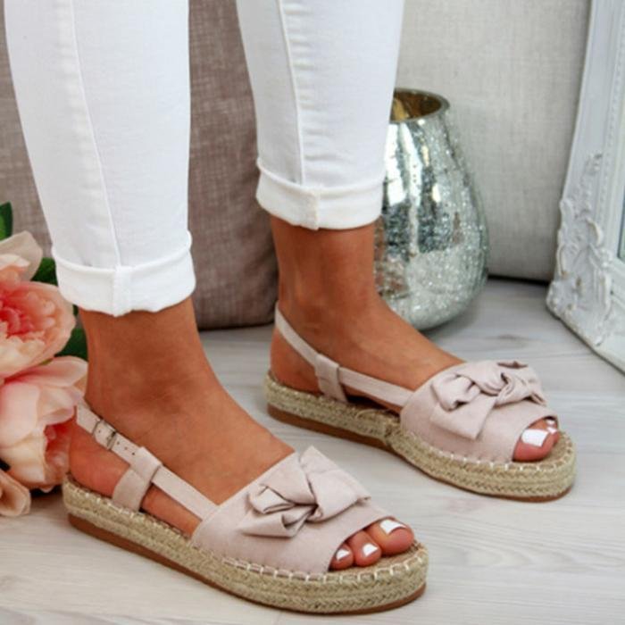 Espadrille Platform Buckle Sandals