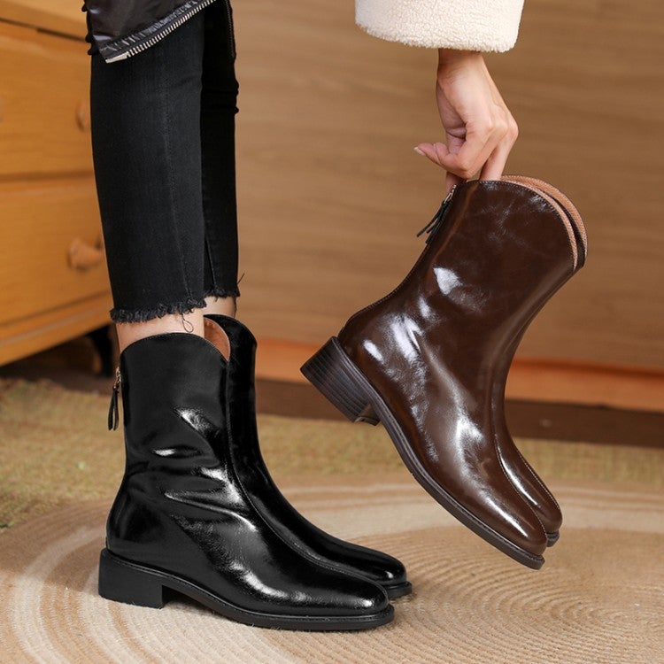 Handmade Genuine Leather Short Boots for Women