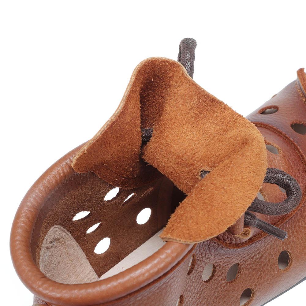 Handmade Summer Boots for Women,Flat Shoes, Gladiator Sandals, Retro Oxford Shoes, Vintage style Leather Shoes Brown/Coffee