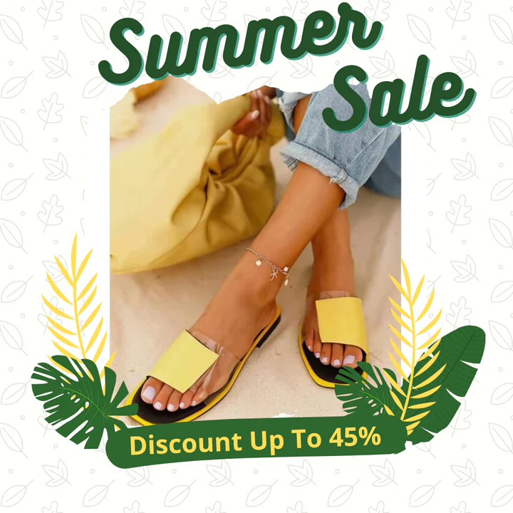 Women Sandals Open Toe Shoes Beach Slippers Flat Slide Sandals Summer Beach Travel Flip Flops Plus Size
