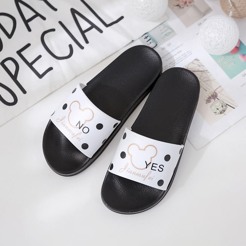 Women's Outdoor Cartoon Korean Indoor Home Thick Bottom Sandals