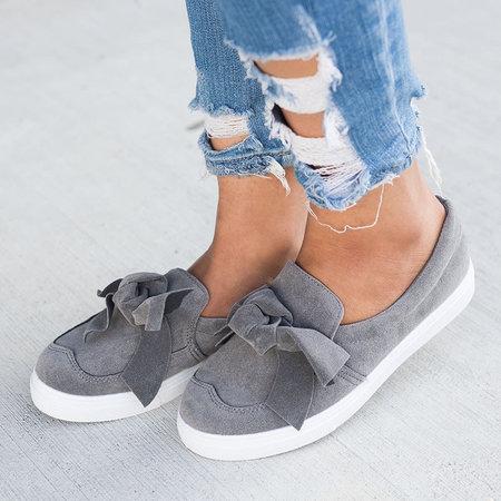 Nubuck Loafers Casual Bowknot Shoes