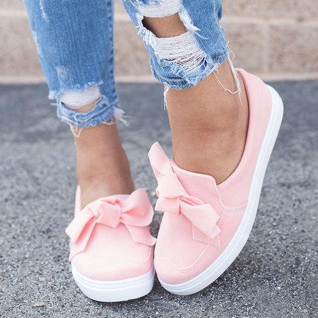 Nubuck Loafers Casual Bowknot Shoes
