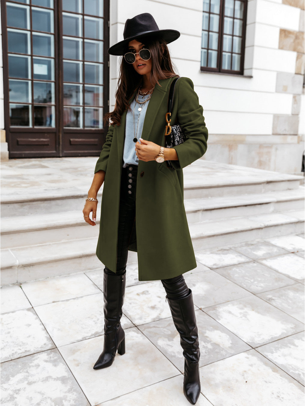 On The List Burgundy Coat